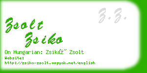 zsolt zsiko business card